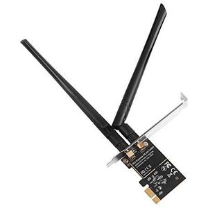 SIIG Draadloze 2T2R Dual Band WiFi Ethernet PCIe-kaart -AC1200, WiFi-netwerk PCIe-kaart, PCIe 2.0 x1 tot 2T2R 2.4G/5G Dual Band Draadloos, 802.11ac, RTL8812AE, voor 32/64bit Windows 10/8.1/7, LB-WR00 S 1 EU