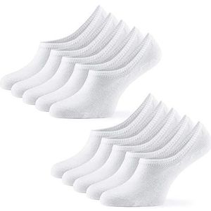 Mat & Vic’s 10 paar Onzichtbare Sneaker Sokken Heren & Dames grote siliconen strip om uitglijden te voorkomen, OEKO-TEX Standaard 100, comfortabel, klimaat regulerend