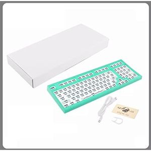 NT980 Hot Swap Mechanisch Toetsenbord Kit RGB Compatibel met 3/5 Pins Voor Cherry Gateron Kailh Dial Toetsenbord DIY (Transparant Groen)