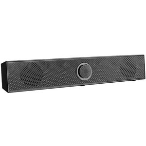 BAIFULAI Computer Soundbar: pc-luidspreker 2.0 met AUX 3,5 mm kabel, luidspreker voor pc, bluetooth 5.0, mini-soundbar voor pc, laptop, tv, monitor, tablet, zwart