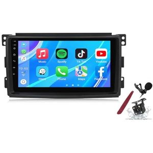 Android 14 Autoradio Sat Navi voor B-enz Smart (2006-2009) 9 Inch Touchscreen Multimedia Speler met Draadloze Carplay GPS Navigatie FM RDS Bluetooth 5G-WiFi SWC DSP,M120s