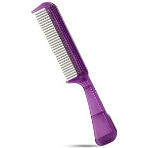 The Hair Doctor Handvat kam met zijdezachte, roterende roestvrijstalen tanden (30 tanden, koningspaars) - vermindert haarbreuk en verlies