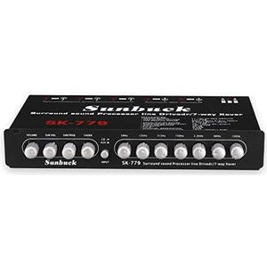 Audioversterker, 7-bands subwoofer versterker bord DC 11-15V Auto Power Audio Stereo versterker Board Bass AMP AUX(SK-779)