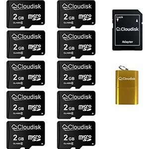 Cloudisk Verpakking met 10 Micro SD-kaarten (2 GB)