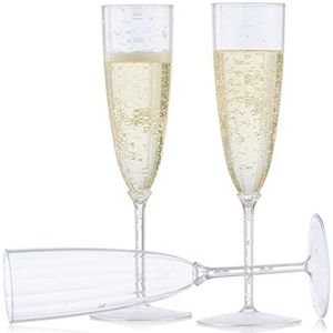 EH Prosecco/champagneglazen - 4x - groen - kunststof - 130 ml | Fun en