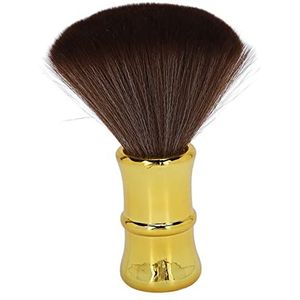 Barber Neck Duster Brush Zacht Haar Galvaniseren Proces voor Kapsalon Goud, Huidvriendelijk, Hulpmiddel, Uitstekend Vakmanschap, Geen Pluisjes met Duurzame Nylon Borstelharen,