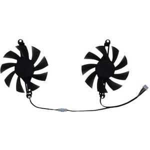 2 stuks grafische koeler, FL8015 12VB, FL801512VB, videokaartventilator voor AMD voor MLLSE RX 6600M 8GB, voor 580 RX580 8G Gaming GDDR5
