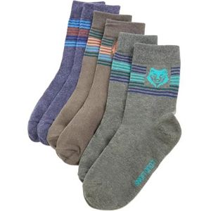 Kindersokken 5 paar EU 23-26, kindersokkenset, paar kindersokken, grappige kindersokken, set kindersokken, dikke kindersokken, kindersokken zwart