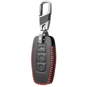 Sleutelbehuizing houder Lederen Autosleutel Case Cover Shell Sleutelhanger Voor Mitsubishi Voor Outlander 2023 2/3 Auto Slimme Afstandsbediening Sleutelhouder Accessoires Sleutelbehuizing(2)