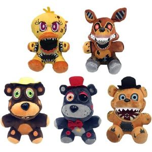 NEFLUM 7.87'' Beveiliging Breach Ruin Plushies, Populaire Horror Game Five-Night-Fr.ed.ys Series Karakter Perifere Pluche Poppen, Knuffelbare Foxy de Piraat & Glamrock Chica, Fan Collectible Knuffels