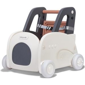 Leogreen Eerste loopwagen baby push pull loophulp speelgoed, 4-in-1 loophulp om op te zitten en staan met wielen, loopwagen loophulp voor meisjes en jongens van 1-3 jaar oud leren lopen