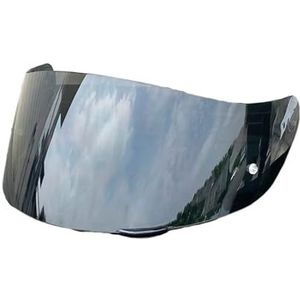 Motorhelm vizier lens, Helmvizier, K1 gezichtsscherm vizierbasis for AGV K1 K1S K3SV K5 K5S Helm vizier windscherm (basis, één maat)(Light Black-day and Night,One Size)