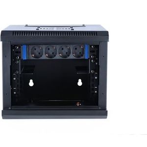 DSIT 4U wandkast - Set - met glazen deur - 312x310x264mm (BxDxH) - serverbehuizing - serverrack - serverkast