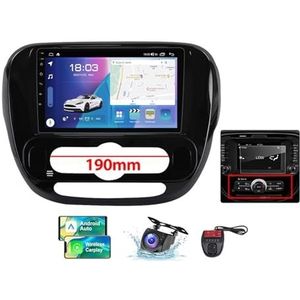 Voor Kia Soul 2 PS 2013-2019 Android 13 Carplay Autoradio, 9 inch Scherm Radio Wireless Android Auto Bluetooth 5.0 Handsfree 4G WiFi FM/RDS/DAB+ Radio HiFi Achteruitkijkcamera + DVR(B,NF-7)