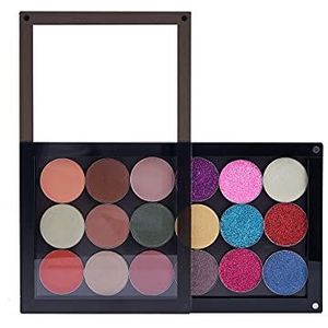 Coosei waterdicht magnetisch palet voor oogschaduw, sterk acryl beschermend make-uppalet voor badkamer en vochtige scènes, enkellaags draagbaar leeg oogschaduwpalet met magnetische transparante hoes