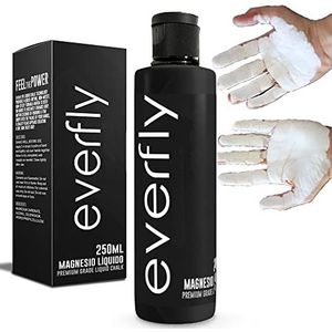 EVERFLY Vloeibaar Magnesium Crossfit - 250 ml, - Krijt Gripping Gel voor Klimmen, Calisthenie, Gewichtheffen, Tennis, Padel, Gym, Dans - Vloeistof voor Handen - Extra Grip