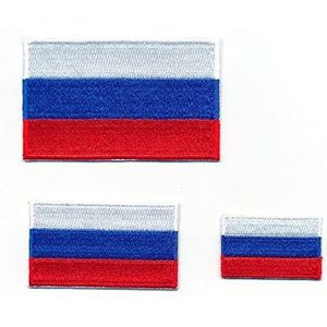 3 Rusland vlaggen Russische Federatie Flags Moskou Patch Set 0962