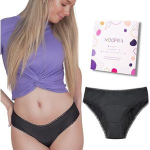 MOOPRA Period Underwear for Women | Menstruatie Ondergoed | Ideal for Heavy Flow | 4 Layers of Absorbtion = 4 tampons | Oeko-TEX | Menstrual Panties, Slip | Eco-friendly, Washable, Reusable