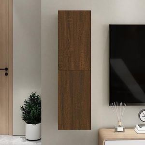 CBLDF Wandgemonteerde tv-kast Bruin Eiken 30,5x30x110 cm