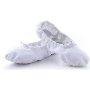 BODOBTF Dames zomer ballet slippers balletschoenen voor vrouw Danseuse canvas professionele balletdansers voor meisjes (wit, 38)