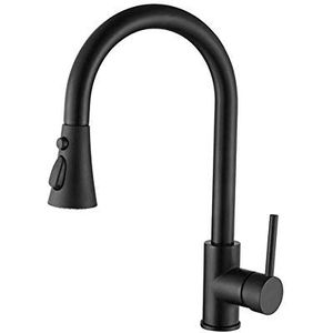 Keuken Kranen met Pull Down Sproeier Zwart Koper Keuken Pull Kraan Sink Pull Kraan Thermostaat Kraan Multifunctionele Kraan