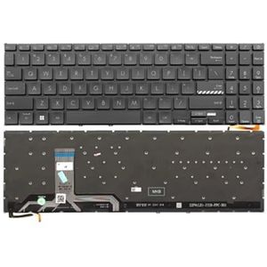 Laptoptoetsenbord voor ASUS voor VivoBook 16X S1603ZA zonder frame, zwart, Verenigde Staten, VS, met achtergrondverlichting