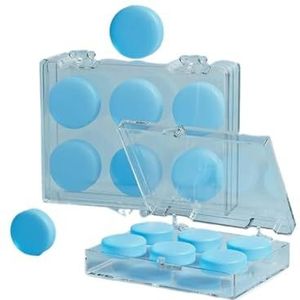6 STKS Siliconen Oordopjes Herbruikbare Siliconen Wax Oordopjes Zwemmen Vormbare Oordopjes Ruisonderdrukking Annuleren Slaapbescherming (Blauw