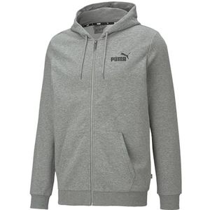 PUMA ESS Small Logo FZ Hoody TR Sweatshirt voor heren, grijs gemêleerd, M