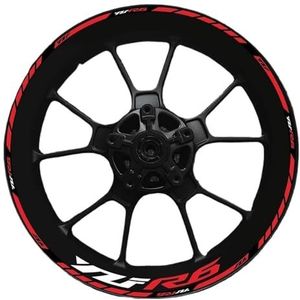 Motorfiets wiel stickers YZF R6 Motorfiets 17 Inch Binnen- en Buitenwiel Velg Naaf Decal Decoratie Waterdichte Hoog Reflecterende Sticker(001)