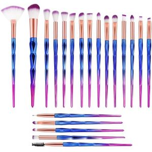 make-up borstels, oogschaduw borstels sets, Make-up borstels Set, Cosmetica make-up synthetische haren borstels sets, regenboog make-up borstels borstels