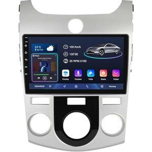 Android 14 9 Inch Touchscreen Autoradio 2 Din voor KIA Forte Cerato 2008-2013 met CarPlay & Android Auto Stuurbediening GPS Navigatie AHD Backup Camera Bluetooth (B, YS60 (8+128G))