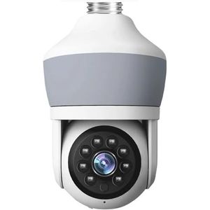 Bewakingscamera, 3MP Lampcamera E27 Home Lampbewakingscamera Nachtzicht Automatische Body Tracking Video 4G Smart Home Security Monitor(3MP Camera No Card)