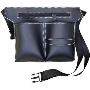 Schoudertas voor kapsalon, kapsalon, kam, haarschaar, riem, gereedschapstas (zwart)