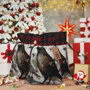 VducK Grote kerstcadeauzakjes voor cadeaus vogels kerstcadeauzakjes kerstcadeauverpakking herbruikbare kersttassen voor geschenken