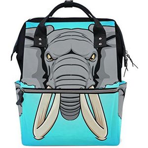 Mummy Tas Luier Tassen Grotere Capaciteit Baby luierzak Olifant Hoofd Muti-Functie Reizen Rugzak