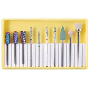 10Pcs Keramische Nail Boren Slijpen Polijsten Hoofd Schoonmaak Borstel Set BH-03