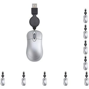 Mealoodiousmusea 10 set 2.4G Computer Ultra-lichtgewicht Muis Mooie Bedrade Intrekbare Ergonomische Ontwerp Schaalbare Gaming Muizen voor Notebook Kids Zilver