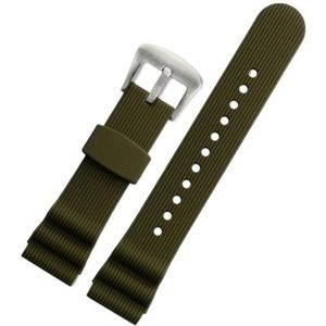 Siliconen Horlogeband geschikt for Seiko Sne545p1 heren Prospex Serie Sne547p1 Waterdicht Zweetbestendig Zachte Comfortabele Horlogeband 22mm (Color : Army Green-steel, Size : 22mm)