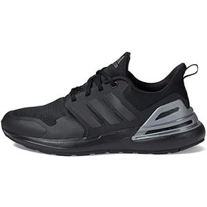 adidas RapidaSport Running Shoe, Black/Black/Iron Metallic, 13 US Unisex Little Kid