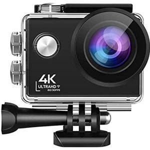 Actiecamera, 4K Waterdichte sportcamera, WiFi-antenne onderwater 30m Waterdichte camera, professionele sporten DV 170 Groothoek helmcamera