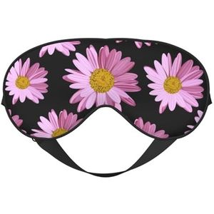 Polka Dot Roze Bloem Print Comfortabele Slaap Oogmasker Mannen Vrouwen Lichtgewicht Reizen Nap Meditatie Yoga Werk