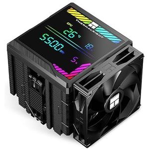 Thermalright Peerless Assassin 140 Digitale zwarte CPU-luchtkoeler, digitale schermafdekking, 6 heatpipes computer CPU-koeling, voor AM4/AM5, Intel LGA1700/1851/1150/2011/1200, pc-koeler, zwart