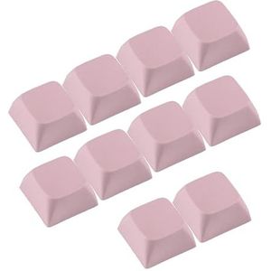 Set keycaps, 1U XDA, 10 stuks, blanco, meerkleurig, van PBT, installatie van mechanisch toetsenbord