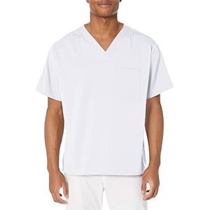 WonderWink 6619AWHITMD WonderWink PRO V-hals voor heren, wit, standaard M