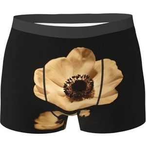 DEXNEL Heren ondergoed boxerslips zacht ademend ondergoed 1pack, bloeiende bloemen zwart, Zwart, L