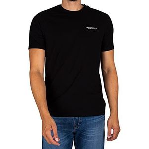 Armani Exchange T-shirt met korte mouwen en Milano/NY logo voor heren, Zwart, XXL