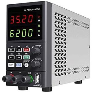 Desktopvoeding 35V 6A instelbare DC-voeding Digitale LED Lab Bench Spanningsregelaar Stabilisator Schakelende voeding Kortsluitbeveiliging, bescherming tegen overbelasting