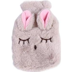 Warmwaterkruik warmwaterkruik slaapzaal buikwarmer cartoon handwarmer mini-proof draagbare warmwaterkruik handwarmer warmwaterzak (beige)