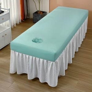 Green/b,180 * 60cm,LDLCYCN Waterdichte Massage Bed Cover Met Gezicht Gat SPA Massage Bank Beschermhoes Schoonheidsbed Hoeslaken Matrashoes Voor Tattoo Tafel Schoonheidssalon Bed Wasbaar
