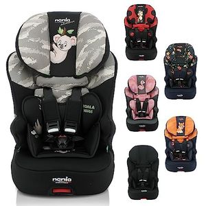 Nania - RACE I FIX 76-140 cm R129 i-Size autostoel Isofix - voor kinderen van 3 tot 10 jaar - in hoogte verstelbare hoofdsteun - kantelbare bodem - Made in France (Koala)